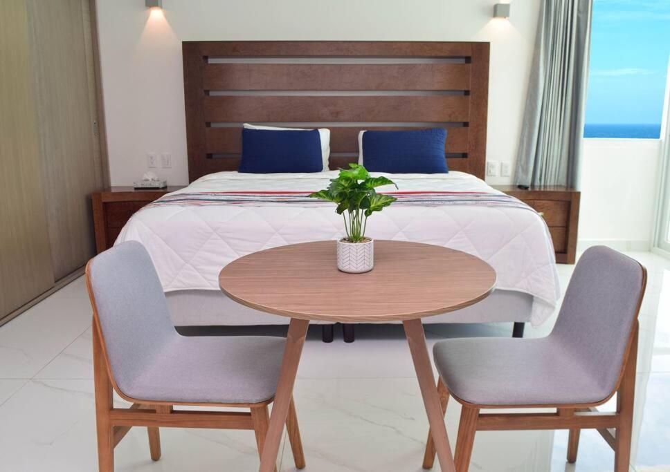 Apartamento Hermoso Estudio Frente Al Mar, Balcon, Gym 3504 Cancún