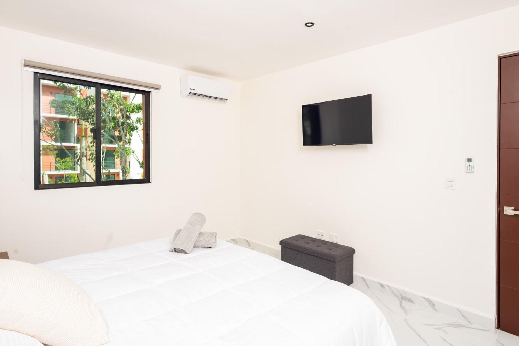 Apartamento 2br Moderno En Residencial Ombu Cancún